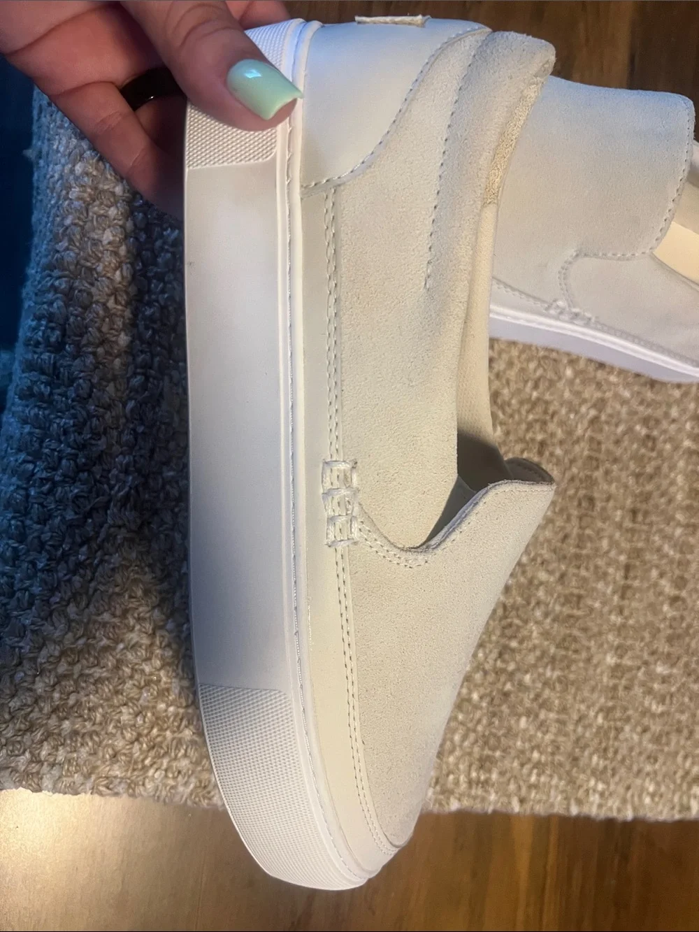 UGG Womens Slip-On Shoes in Light Beige Suede